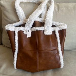Brand New Anthropologie Real Leather Tote Bag